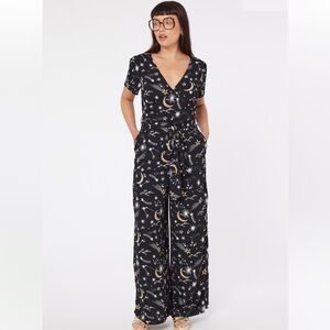 Jerry Celestial Star & Moon Print Jumpsuit